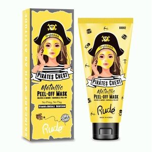 Rude Cosmetics Pirates Chest Metallic Peel Off Brightening Mask K-Beauty NEW